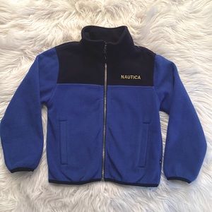 NAUTICA Boys Blue/Navy Fleece Jacket Size 7